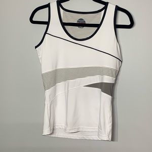 Bolle Tennis Workout Tank Top White Racerback S